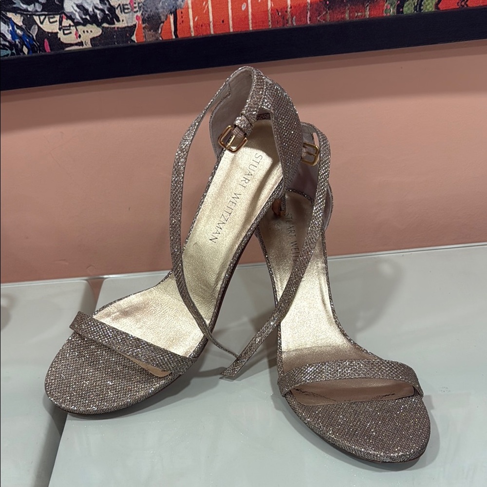 Stuart Weitzman Gold Elegant Heels